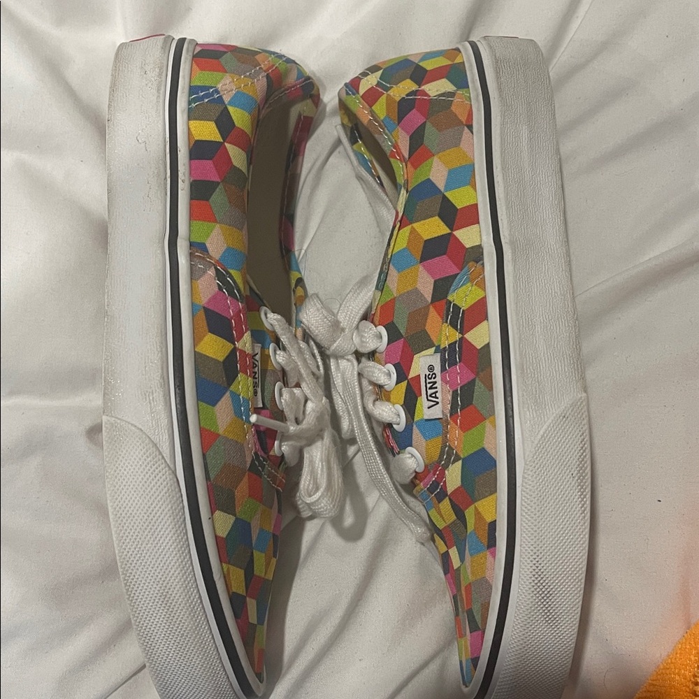 Vans Multicolor Cube Pattern Sneakers Size 5 Men … - image 5
